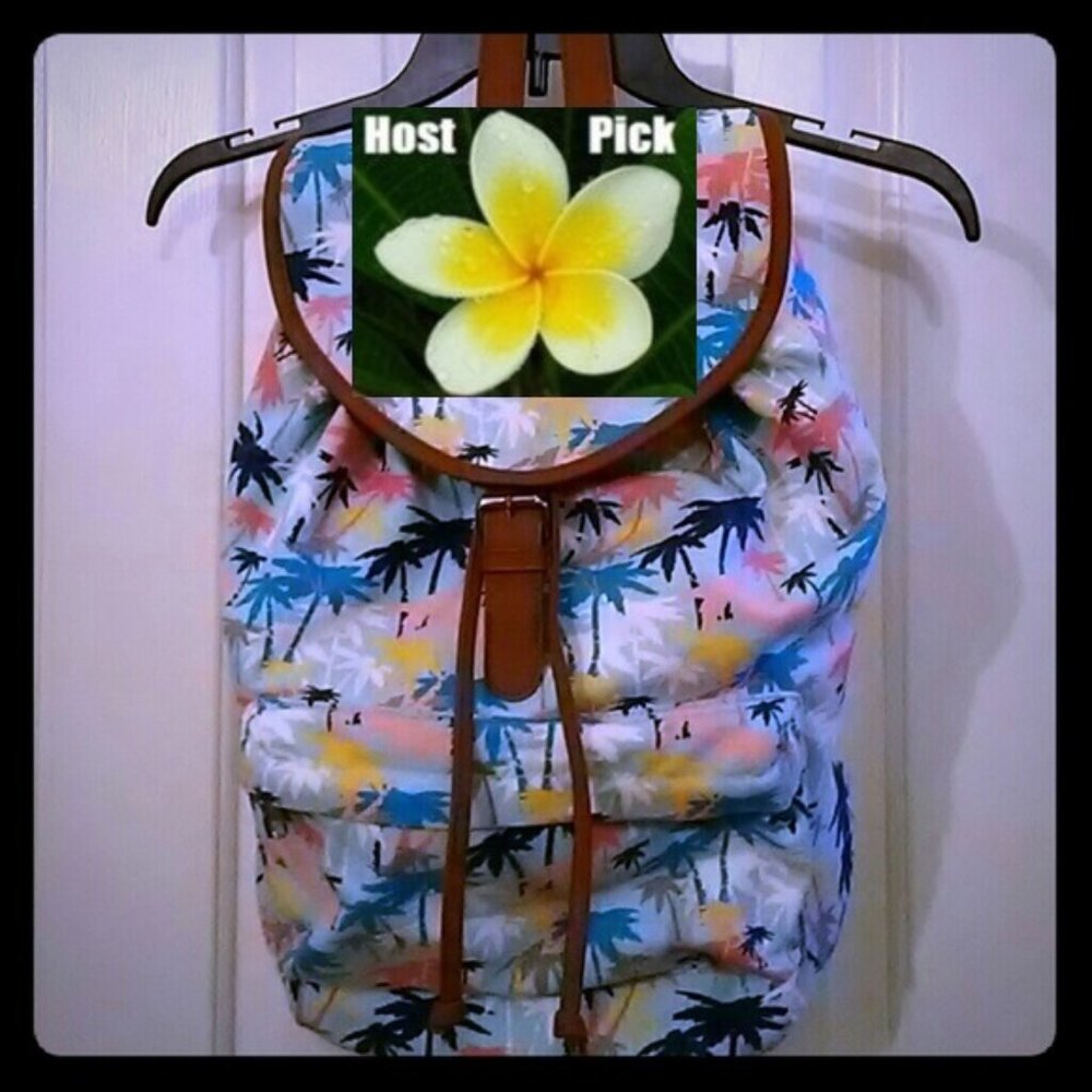 Candies Brand Hawaiian Palm Trees Backpack.